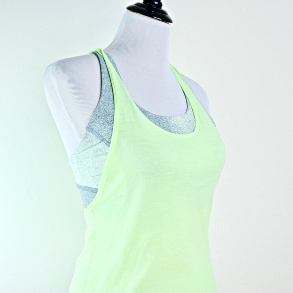 Lululemon Size 4 Twist & Toil Tank Top 2 in 1 Mint Citrus *as is* - Picture 8 of 10